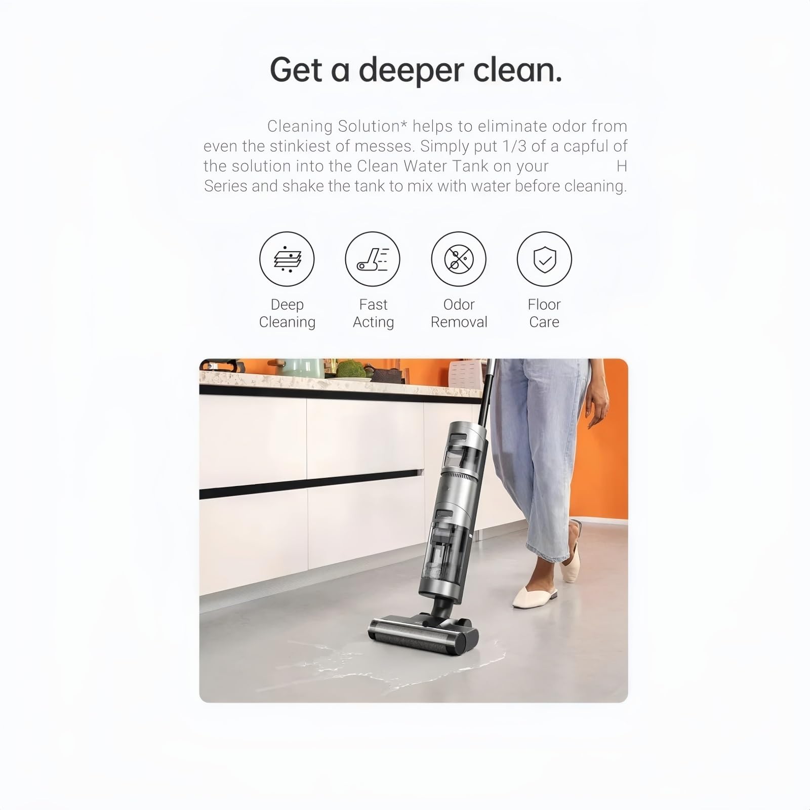 Solution de nettoyage for sols AWH5 de 16,9 floz. Compatible avec Dreame. W10 Pro H11 H11Max H12 H12Pro M12, liquide de nettoyage, accessoires de Solution de nettoyage(16.9 floz 1pcs)