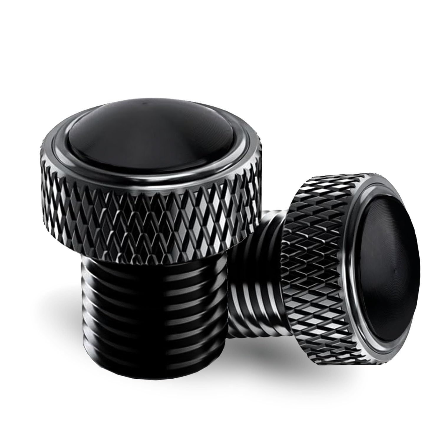 Motorrad Spiegelschrauben Blindstopfen M10,Spiegel Loch Abdeckung Motorrad für mt07 mt09 mt10 XSR für z900 z650 z800,für trident660,1×Rechtsgewinde/Clockwise+1 x Links/Anticlockwise (Schwarz)