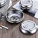 Lnrkai Outdoor Ashtray with Lid, Stainless Steel Modern Outdoor Ashtrays for Cigarettes, Patio Decorations Windproof Ash Tray Sets for Weed, Tabletop Office Home Decor (Silver, 1PC)