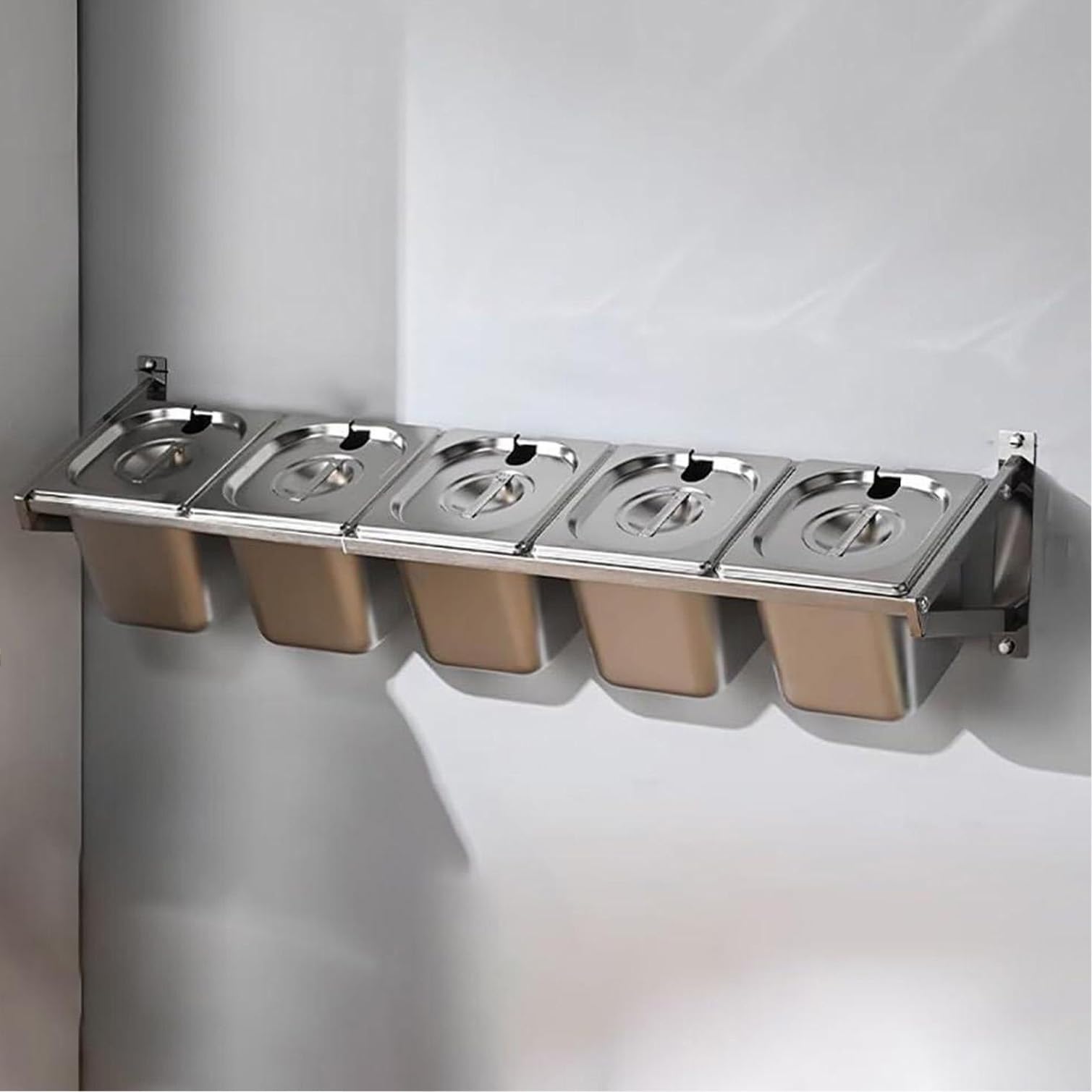 Étagère à épices murale inox buffet de salade station préparation pizza