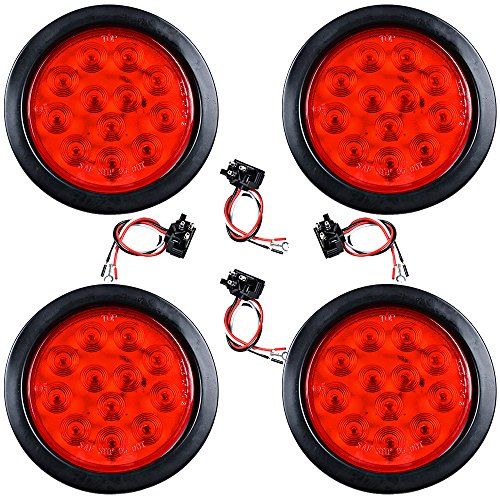 Anzio 4pcs Red Round 4