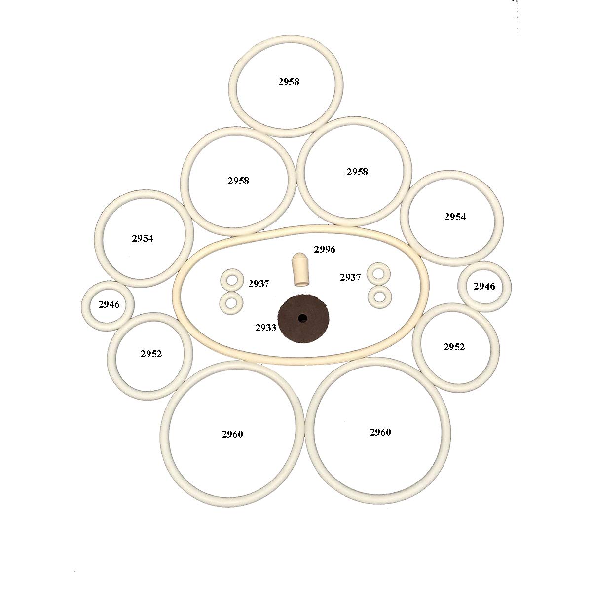 Game Room Guys White Ring Kit for Chicago Coin Mustang Pinball Machine