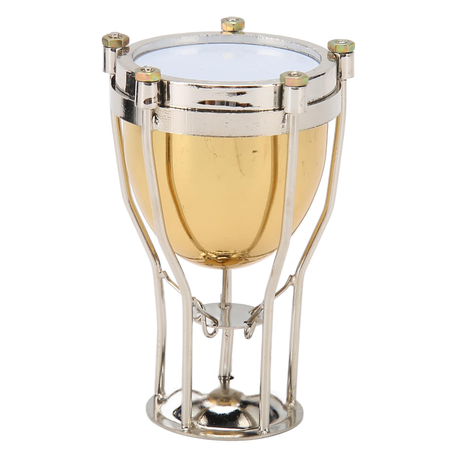 Syrisora Miniature Timpani Model Decorative Exquisite Copper Timpani Ornament for Graduation Birthday Christmas