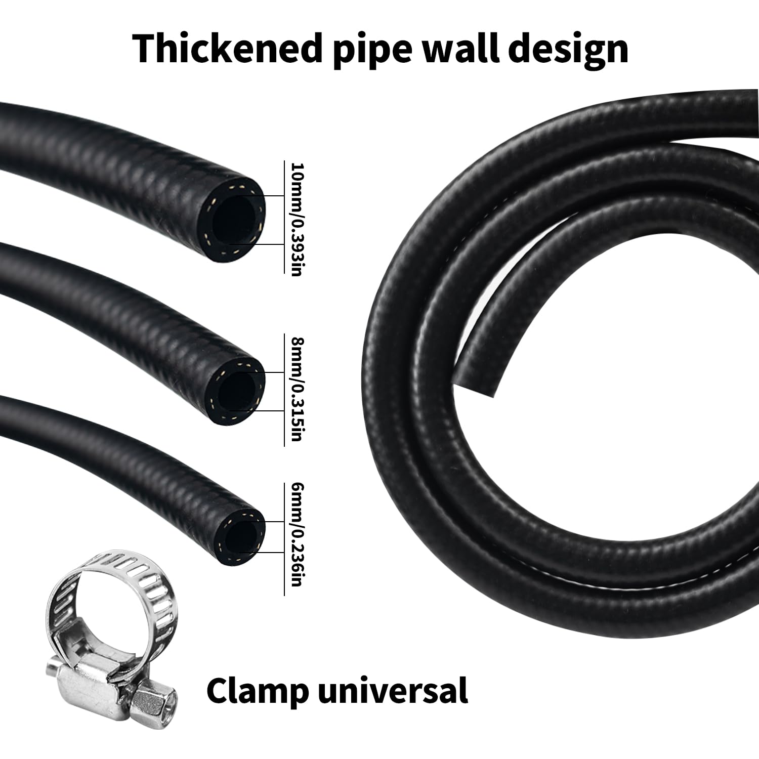Set di tubi del carburante da 3 metri con diametro interno da 4 mm, tubo della linea del carburante per camion, auto, trattori o piccoli motori