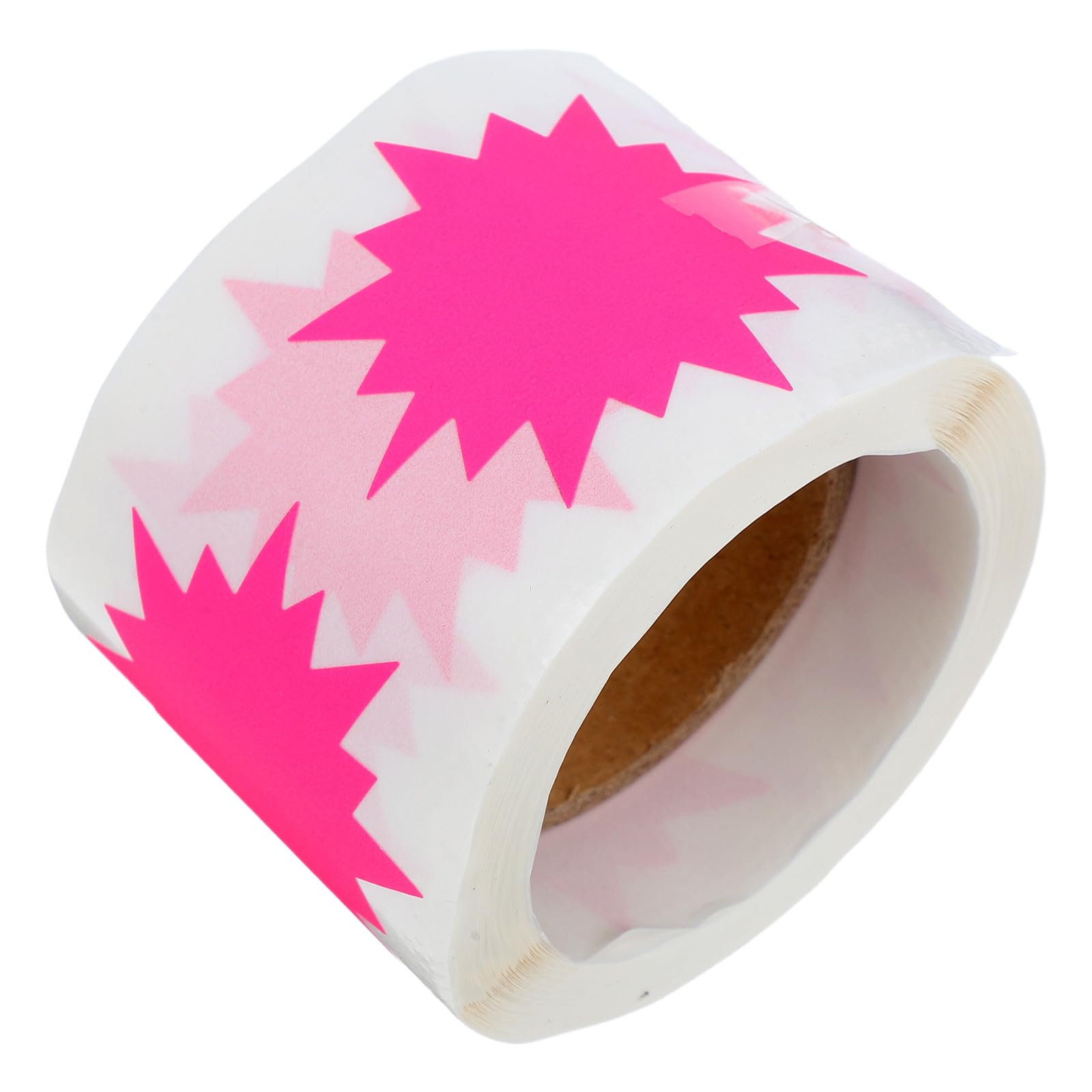 ABOOFAN 2 Inch Price Tags Stickers Fluorescent Pink Removable Adhesive Labels for Crafting, Office and Retail Store Use
