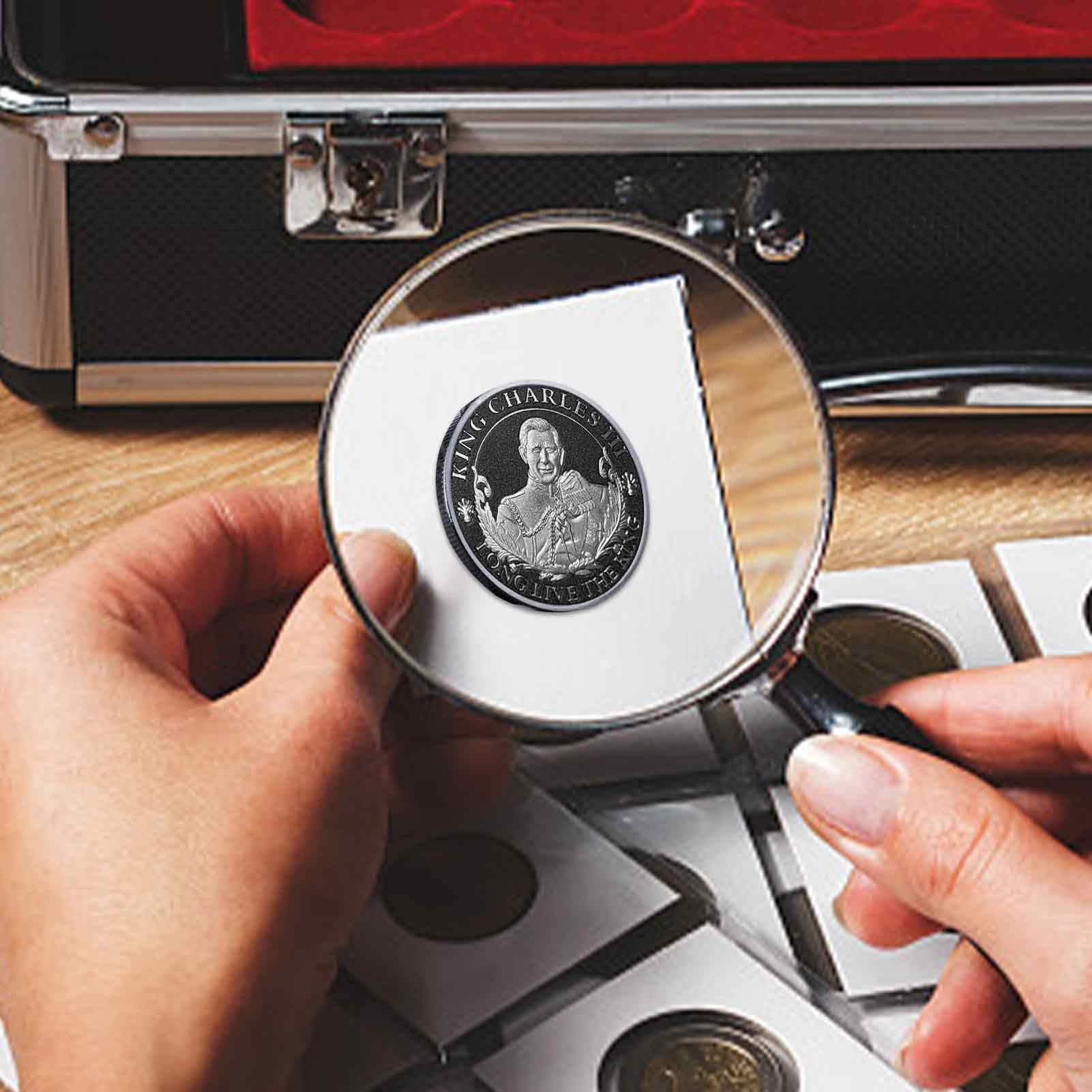 Amazon.co.jp: キング チャールズ コイン、キング チャールズ 3 世記念メタル コイン、英国キング ステレオ エンボス カラー  コロネーション コイン コレクター向け、キング オブ 英国 チャレンジ コイン キーチェーン クラフト お土産 ギフト : ホビー