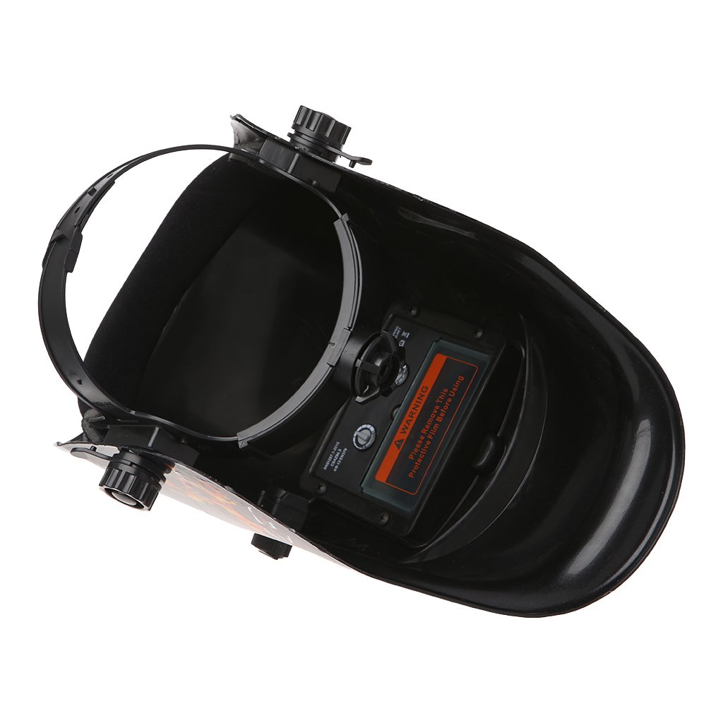 Casco per saldatura solare Occhiali automatici Fiamma del cranio