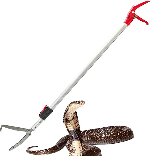 55''-87'' Snake Catcher Tongs Professional Reptile Grabber Telesicopic Wide Jaw Handling Tool 2025 New Launch