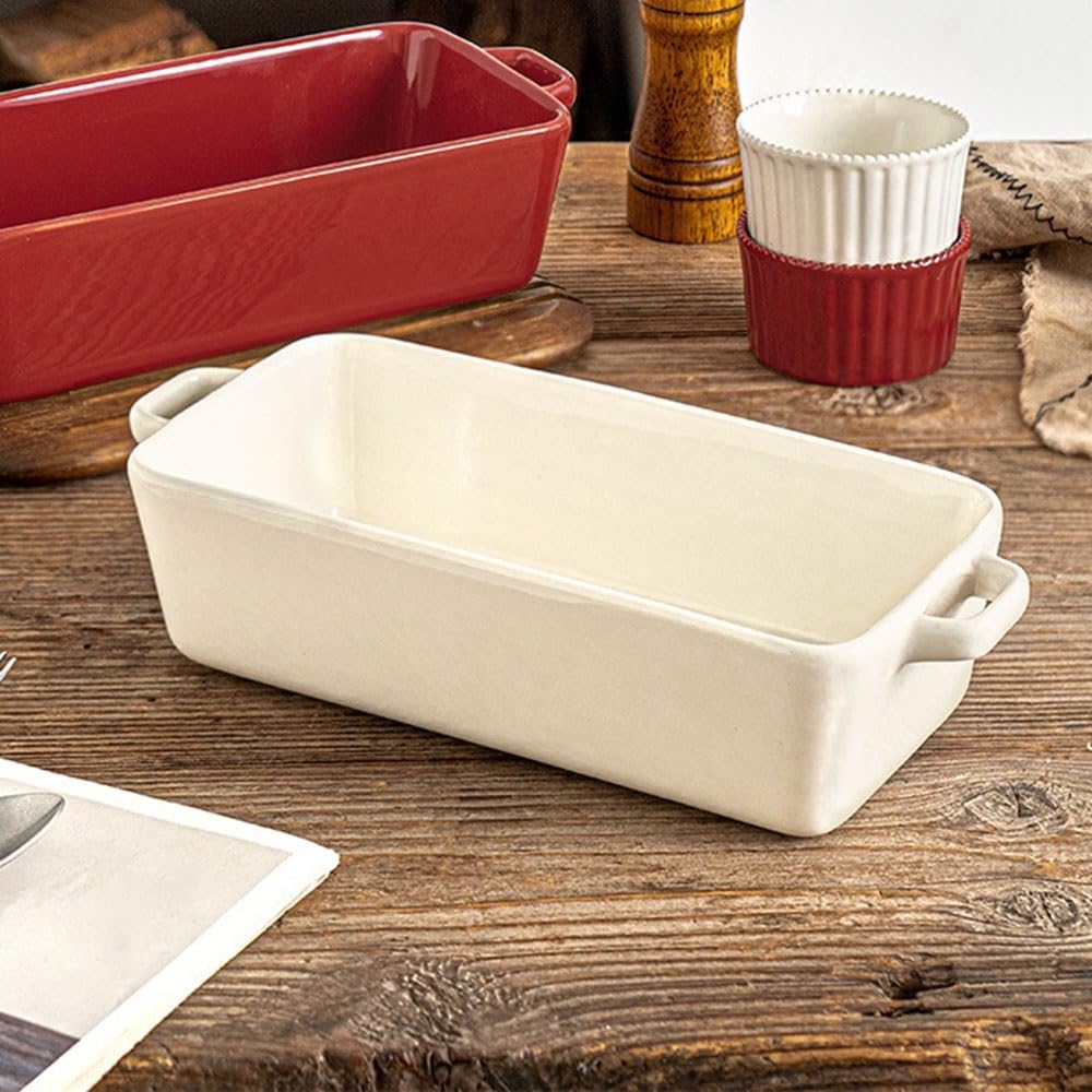 Forno Teglia rettangolare in ceramica con doppio manico for uso domestico
