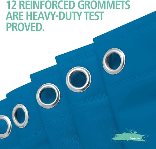 Miniatura 3 de Cortina o forro de ducha de plástico azul, 72 x 72 pulgadas, ligero de plástico azul para baño, ducha, sala de exposiciones, cortina interior con