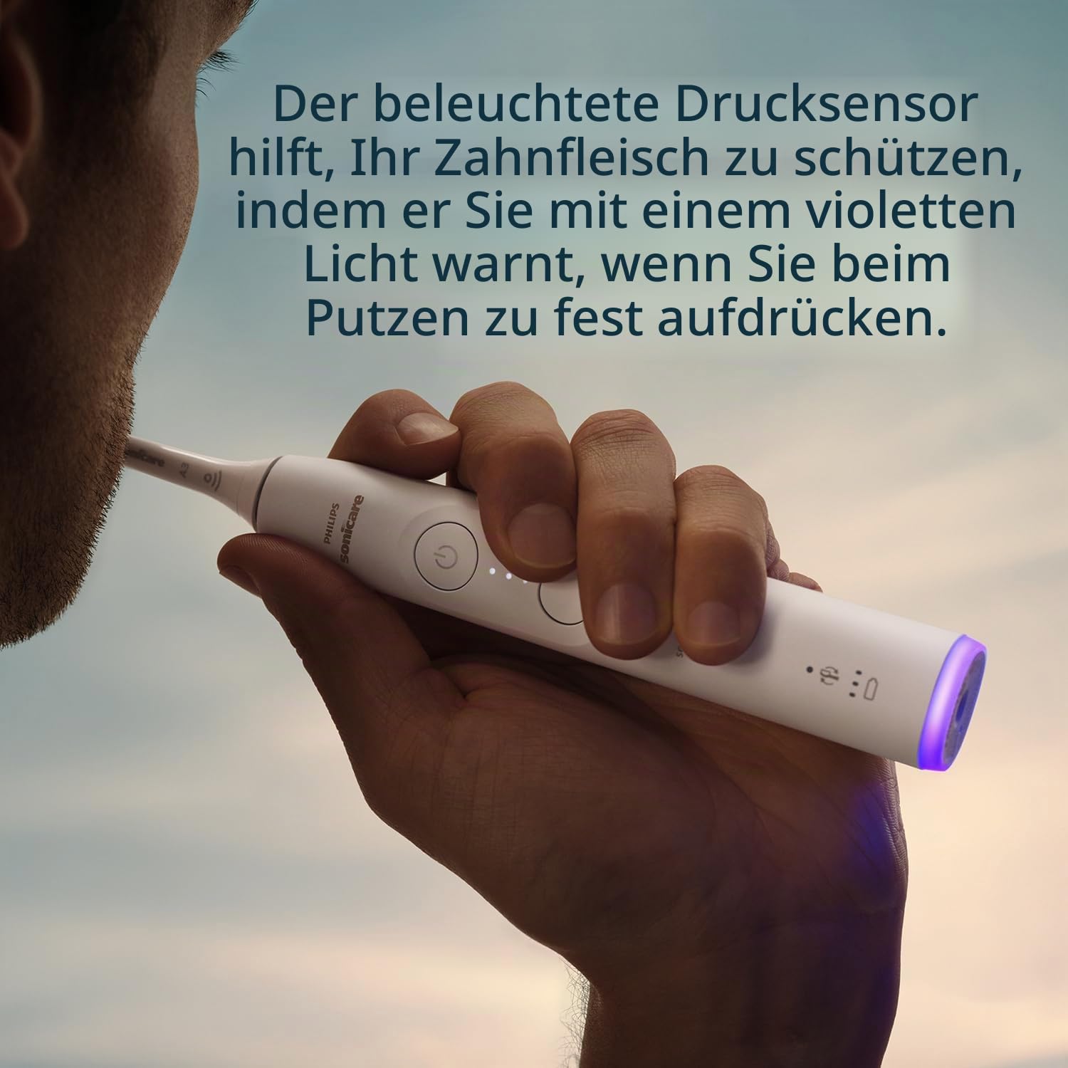 Philips Sonicare 6100 HX7400/06 Electric Toothbrush, 62000 movements/min, 2 modes, 3 intensity levels, Timer, BrushSync Reminder, Pressure Alert, 1 head, White