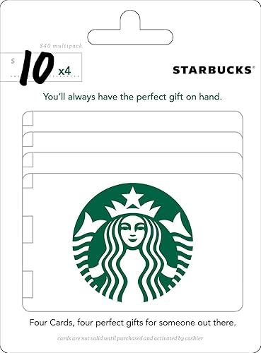 Paquete de 4 tarjetas de regalo de Starbucks