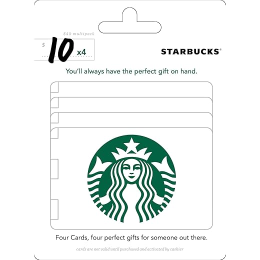 Starbucks $10 Gift Cards (4-Pack)