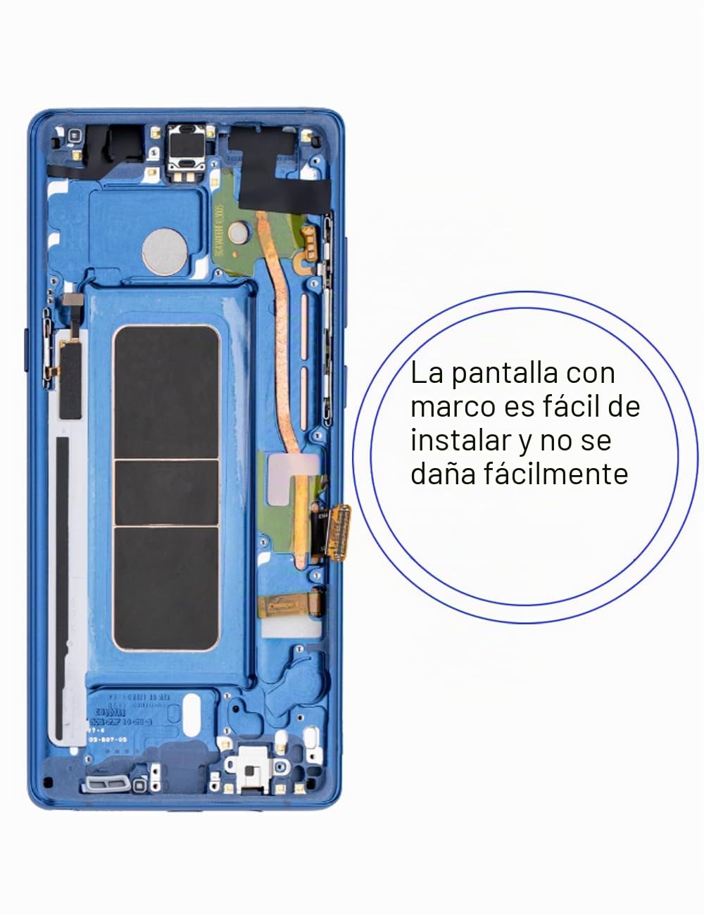 Pantalla para Samsung Note8 N950F N950U TFT Azul con Marco