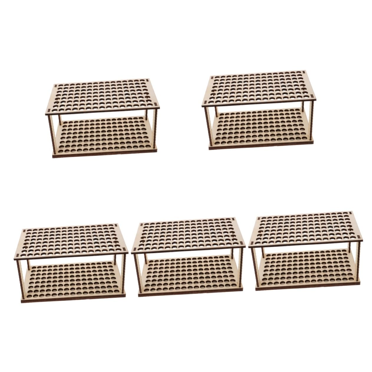 OSALADI 5 Pezzi Porta Della Penna in Legno Organizzatore Di Marcatori Organizer Per La Conservazione Dei Pennelli Portapennelli Per Studenti Porta Spazzole Beige Di Legno