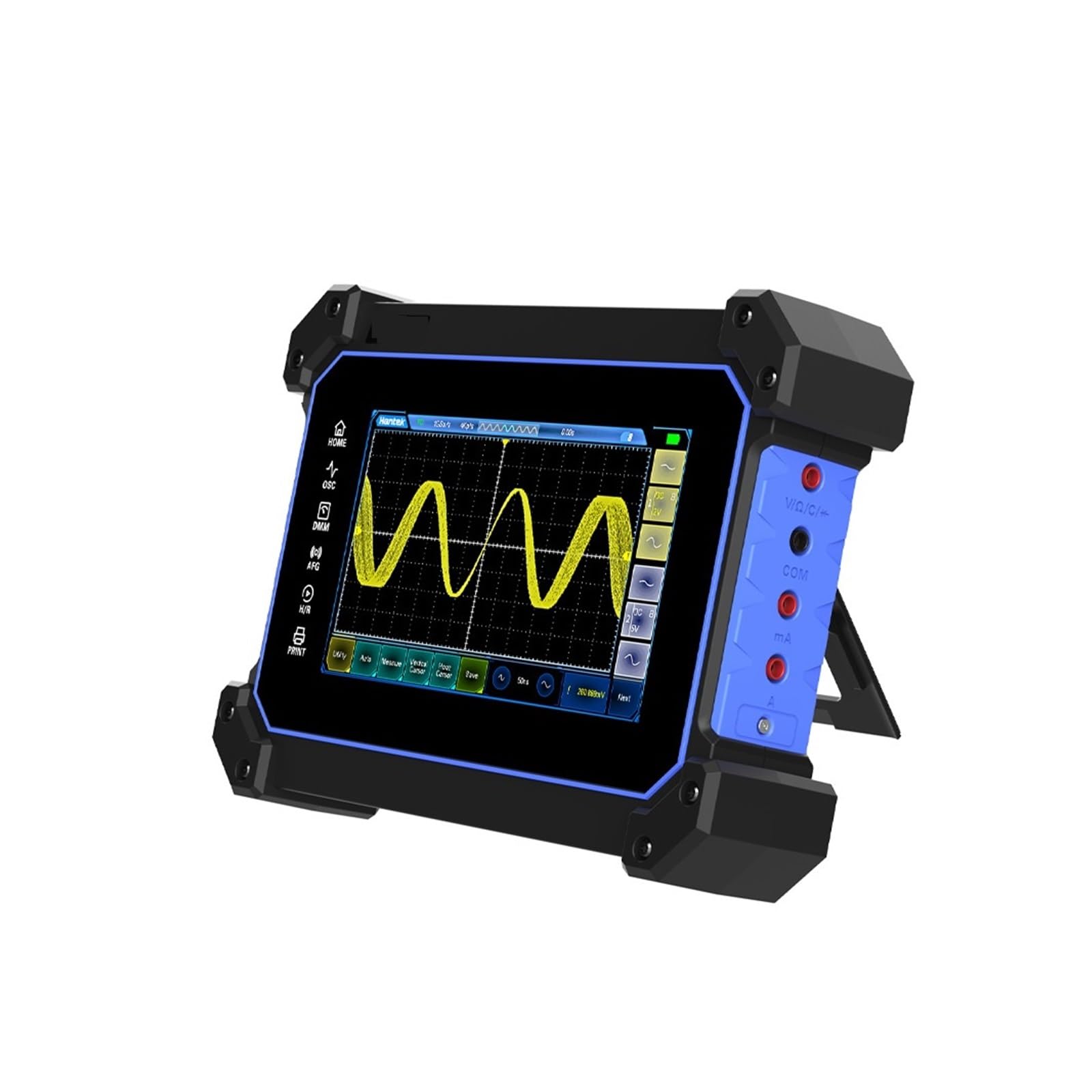 RENJJPBO Oscilloscope, Touch Screen Digital Oscilloscope 2CH/4CH 110/250MHz USB Osciloscopio + Signal Source +Multimeter,Signal Generator(TO1112D) (To1112d 1)