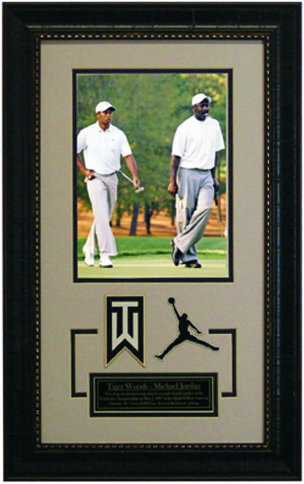 Tiger and MJ- Tiger Woods and Micheal Jordan Deluxe Framed 8"x 10" Photo