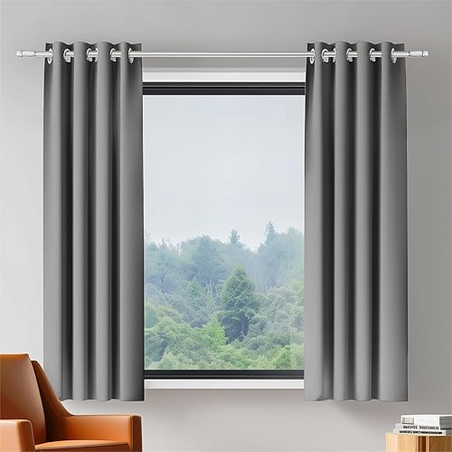 Miniatura 13 de Cortinas opacas con aislamiento térmico azul para oscurecer la habitación, 72 pulgadas de largo para sala de estar, cortinas con ojales de 42 x 72