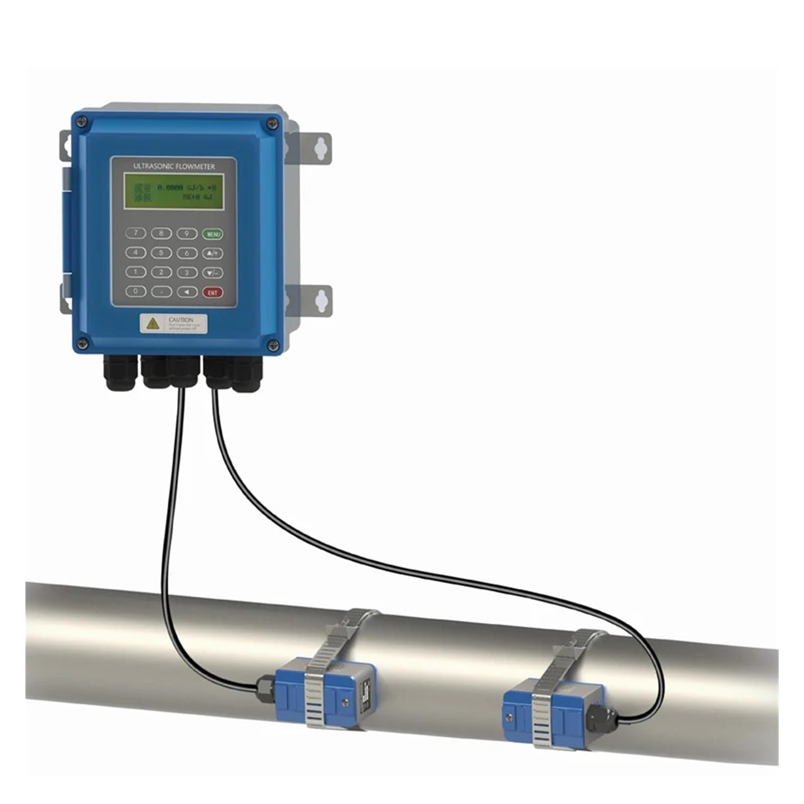 Mit CT-1 Wärmesensor TUF-2000B Ultraschall-Flüssigkeitsdurchflussmesser Durchflussmesser TS-2 TM-1 TL-1 (DN15-6000mm) Flüssigkeitsdurchflussmesser Für verschiedene Medien(Host with TS-2)
