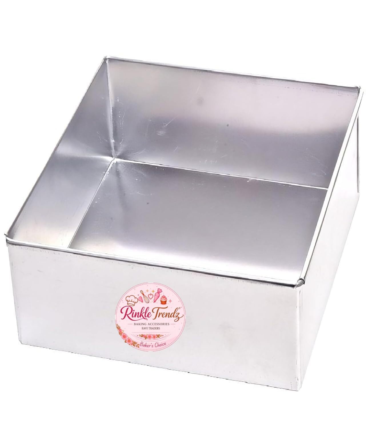 Aluminium Square Cake Mould Cake Pan Cake Tin Tray 6 Inches X 3 Inches Height Baking Half 1/2 kg 500 Grams 6x6x3 Inches - Silver — Amazon image 7