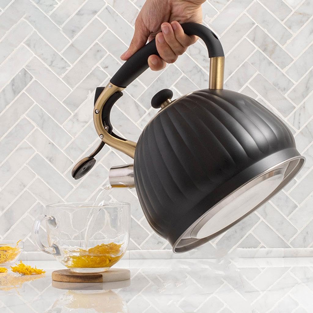 Bollitore da tè fischiante versatile, ecologico, di grande