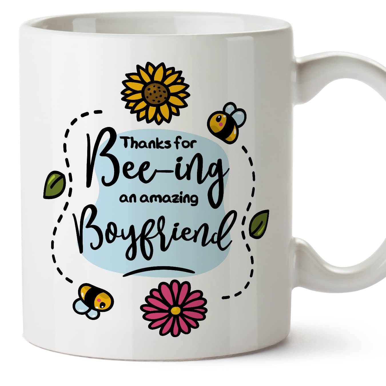 MUGFFINS Boyfriend Mug - in English - Thanks for Beeing Amazing - Funny Gift - Ceramic 11oz Mug