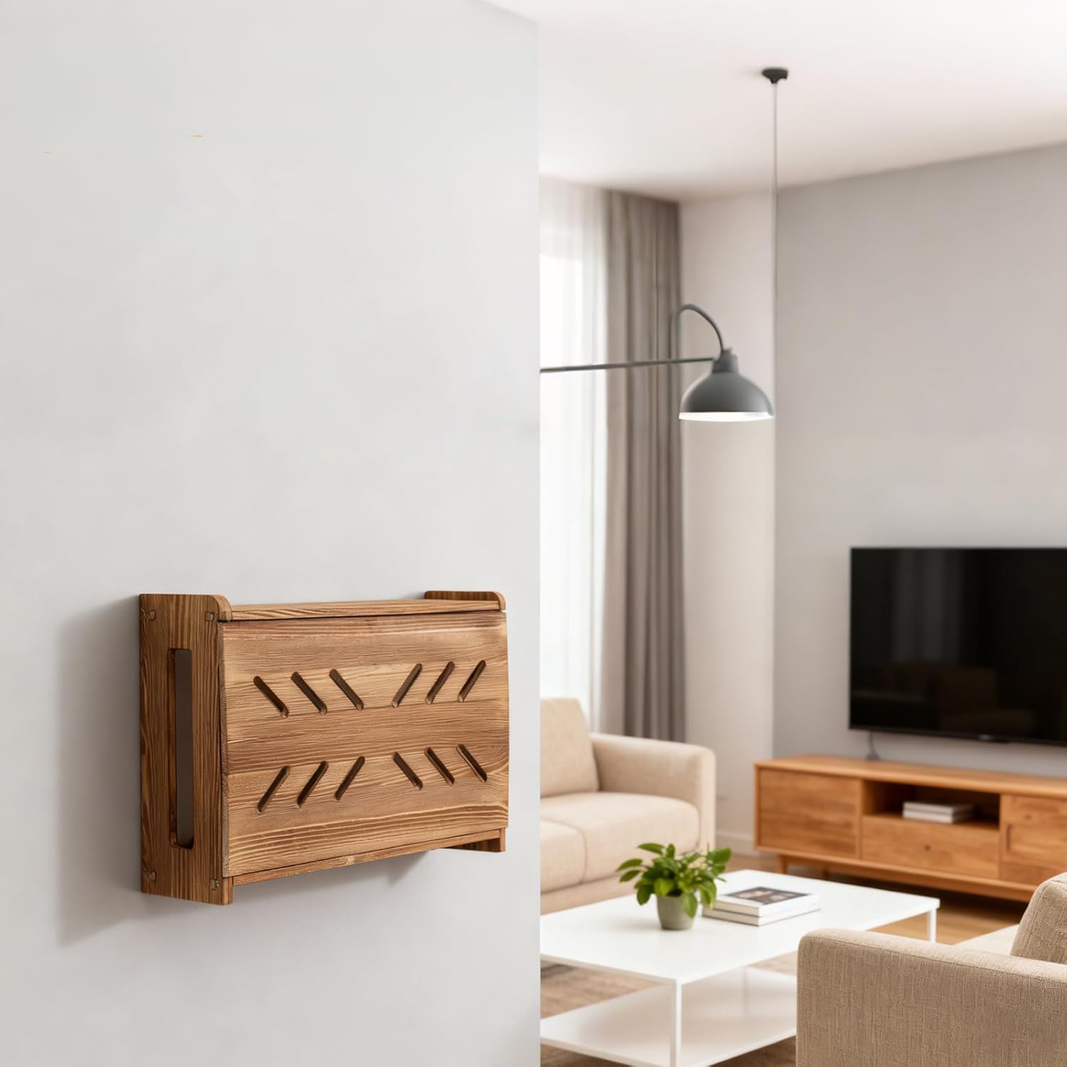 Adjustable Projector Shelf & Router Shelf -Router Box Hider, Modem Cable Router Cover Organized Power Strip Cable Management Hider, Storage Solutions Suitable for Homes or Offices - Image 7