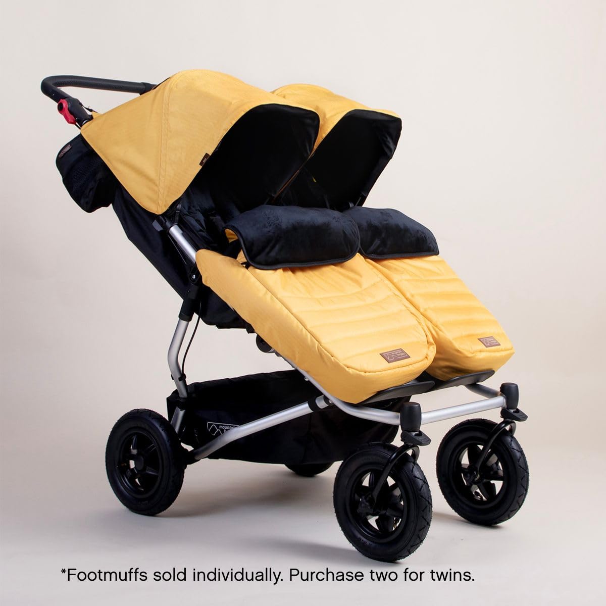 Fußsack für Mountain Buggy heritage V4 Urban Jungle Terrain Duet + Swift solare gelb