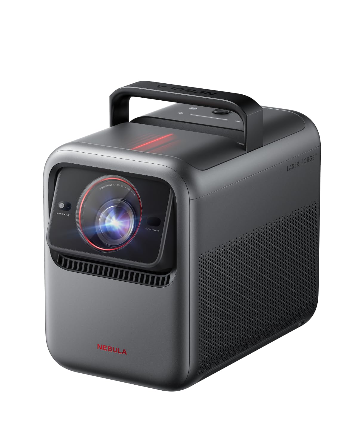 NEBULA X1 Triple Laser 4K Beamer, 3500 ANSI Lumen, 56000:1 Kontrast, 40W Stereo Sound, 0,9-1,5 optischer Zoom, AutoKalibrierung, Dolby Vision, 300 Zoll, Micro-Gimbal, GTV, Mit Griff, Outdoor