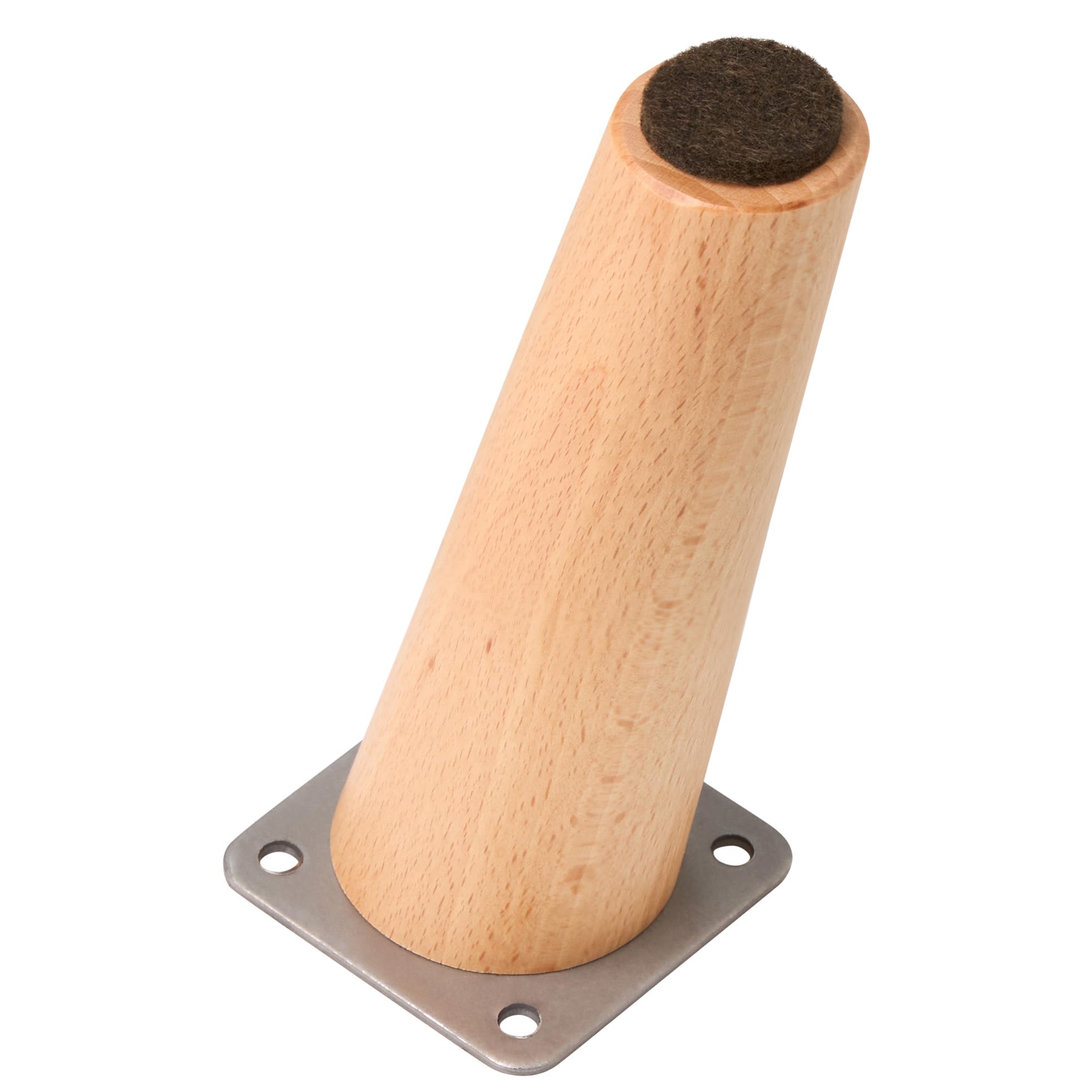 Patas para Muebles de Madera. Patas inclinadas cónicas con Placa de Montaje ya instalada Patas de Madera para Sofas mesitas armarios 15 cm Alto