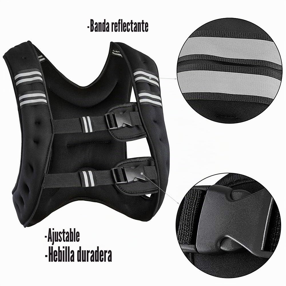CHEYLIZI-Chaleco de entrenamiento con peso de 10 kg, chaleco para correr, 36 x 20 x 9 cm