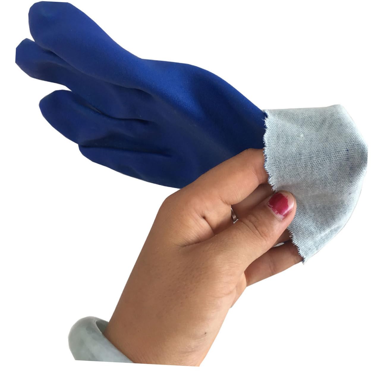 VILLCASE Guantes de Protección Industrial de Pvc Impermeables, 1 Par