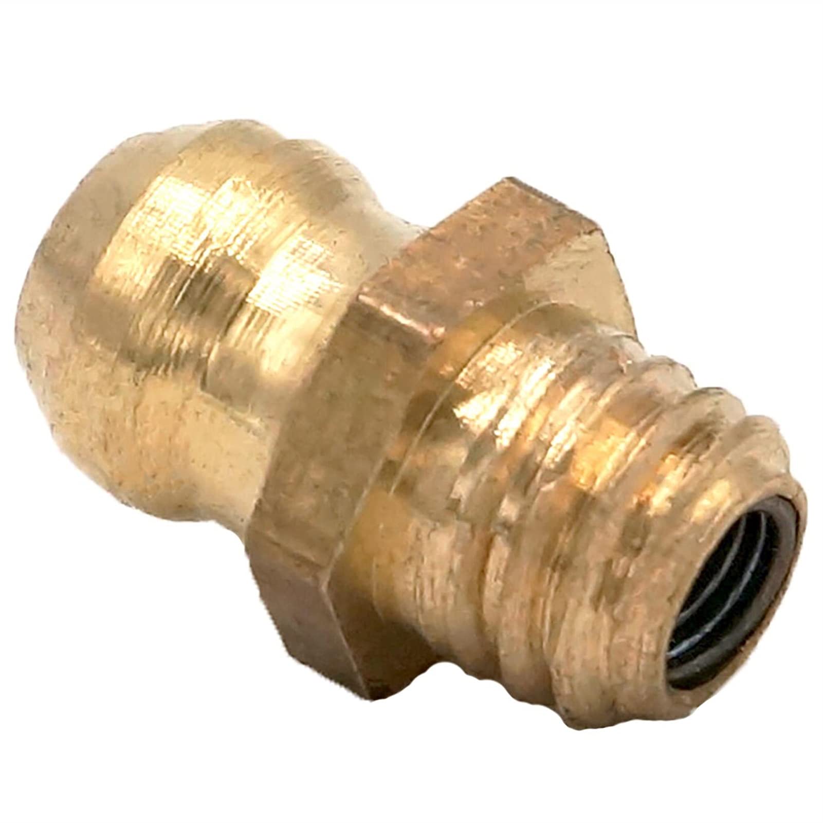 Qinlu-Brass Connector Hose Fitting 20pcs M6x0.75 /M6x1.0 Male Brass Grease Nipple Fitting For Grease Gun Machine Tool, corrosion resistance ( Color : M6x1.0 )