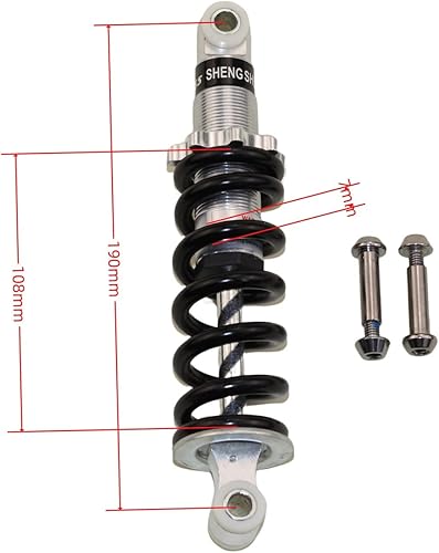 Miniatura 2 de Muelle de suspensión de choque trasero, amortiguador trasero para scooter de gas, bicicleta eléctrica, minimoto, cuatrimoto, cuatrimoto, mini
