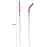 Tbestmax 300 Disposable Mascara Wands Spoolies Eye Lash Brush for Eyebrow/Eyelash Extension Pink