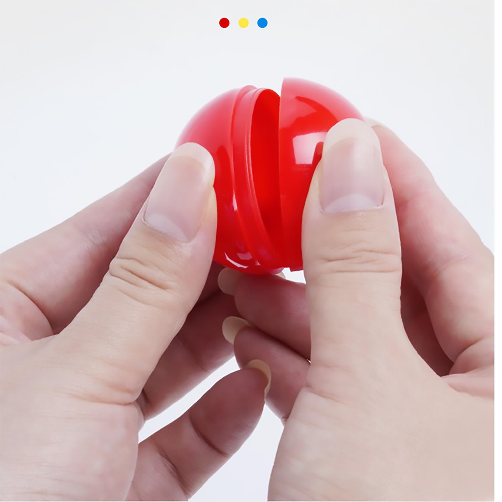 Wensmy 50Pcs Lottery Balls Easter Bingo Plastic Hollow Ball Raffle Balls Ping Pong Balls for Game Party Decoration Filled Raffle Balls (Red) - Image 3