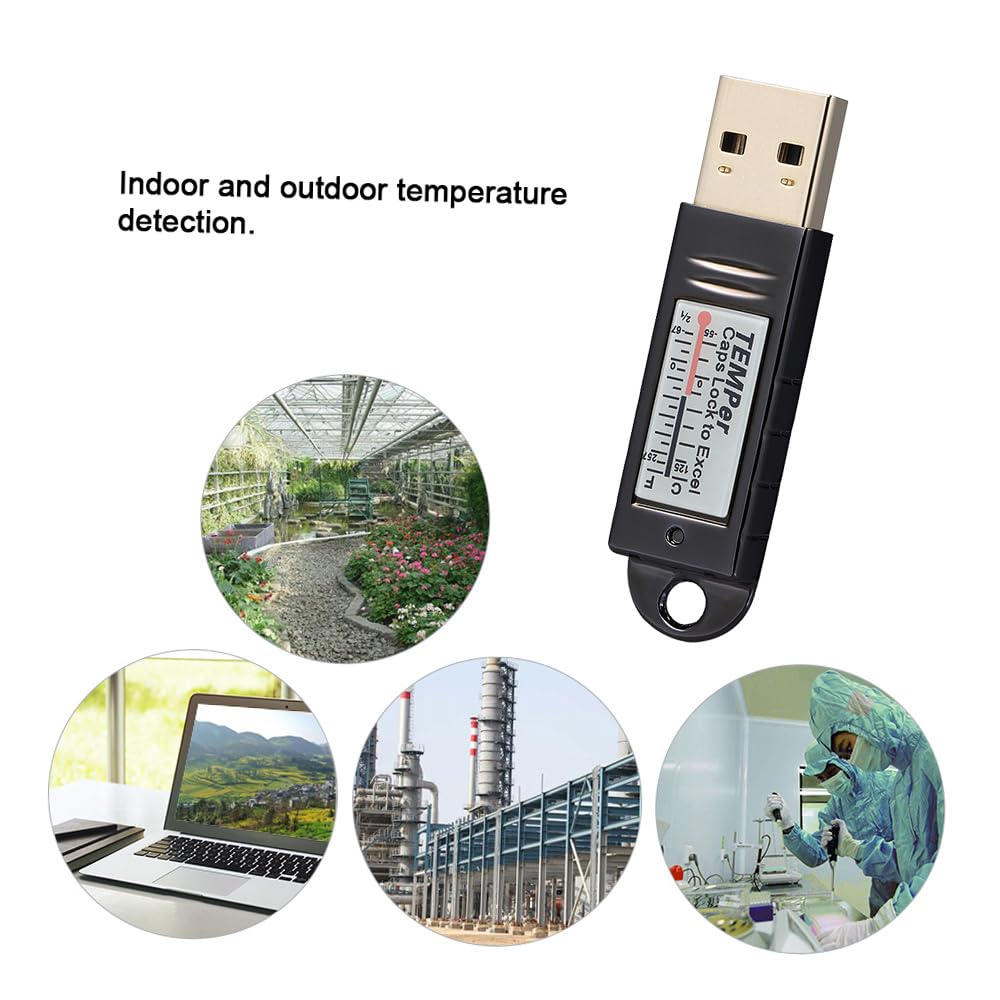 docooler PCsensor USB Termómetro Higrómetro Sensor de Temperatura Registrador de Datos Registrador para PC Portátil Plateado