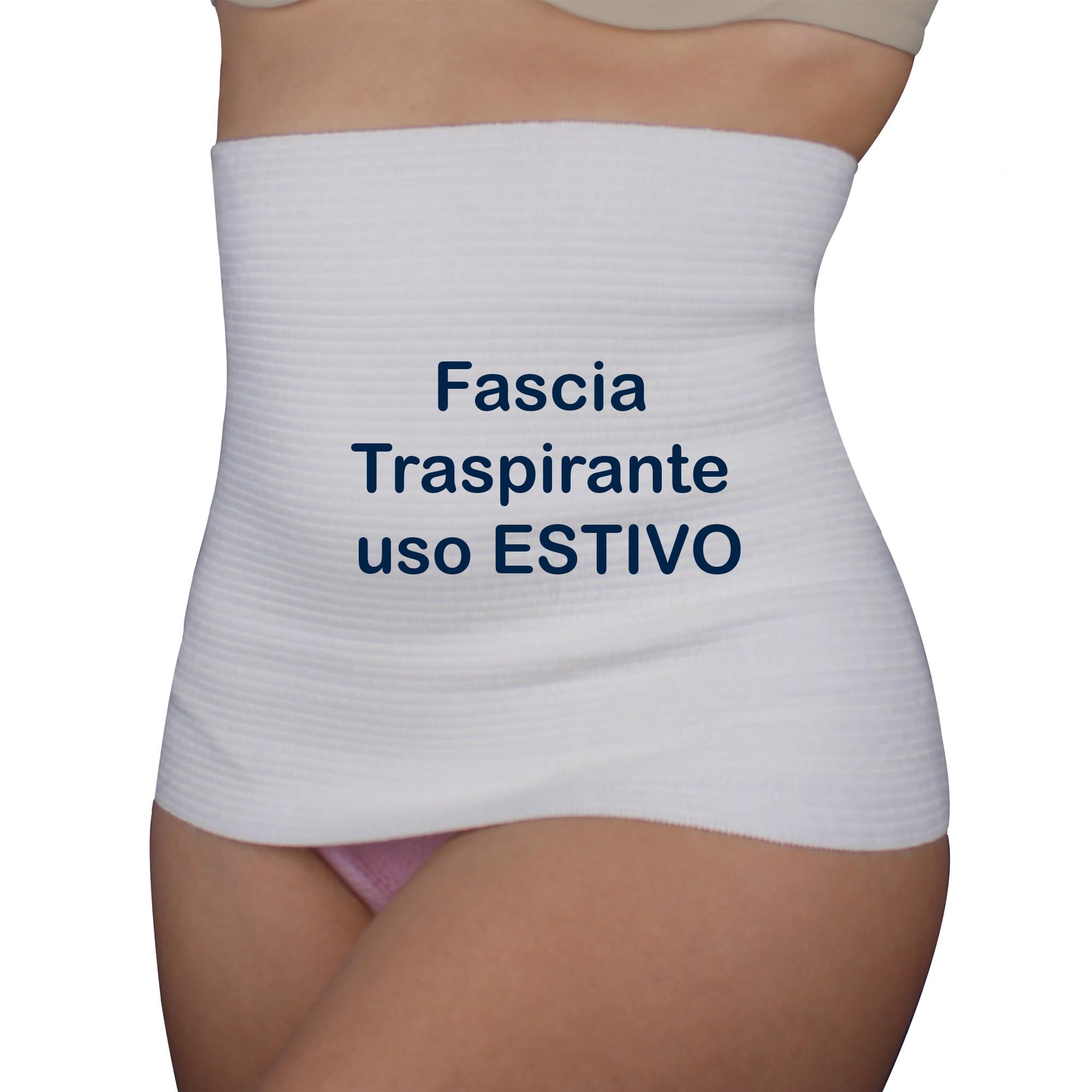 Leedya Pancera Contenitiva Femme Idéale pour l'été, Fabriquée en Italie en Coton Respirant - Bande Lombaire Élastique Homme Femme Unisexe, 31 cm – Support Lombaire, Abdominal et Mal de Dos (XS)