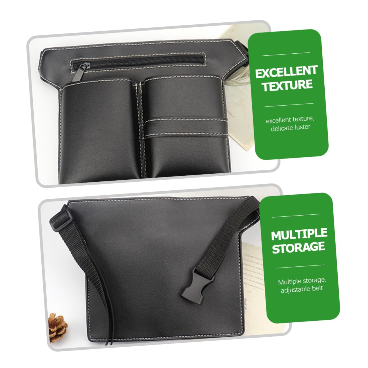 FOMIYES 2pcs Hair Styling Tool Bag Hairdresser Scissor Holder Hairdressing Tools Case Hair Supplies Waist Bag Travel Comb Holder