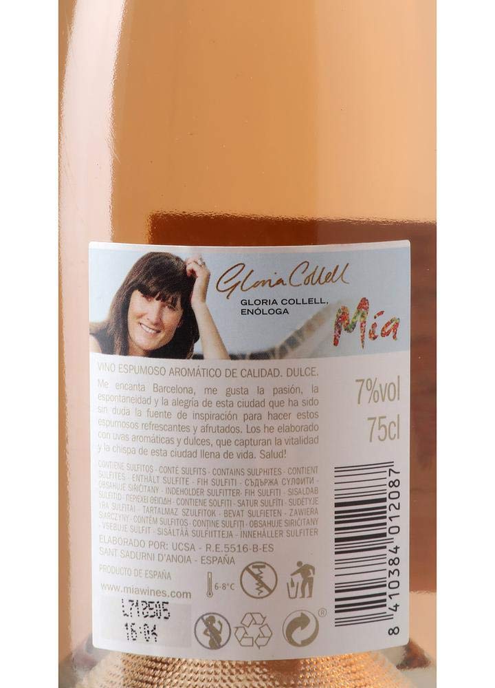 Mia Pink Moscato (Rosé) - 6 Botellas de 750 ml - Total: 4500ml