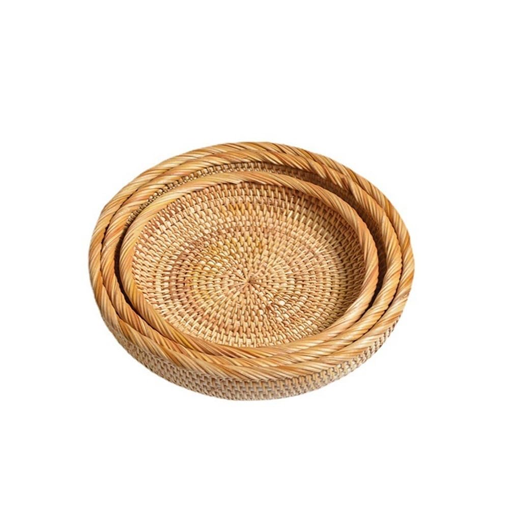 Basket Storage Box Kitchen Nordic Handmade Rattan Woven,Sundries Tray