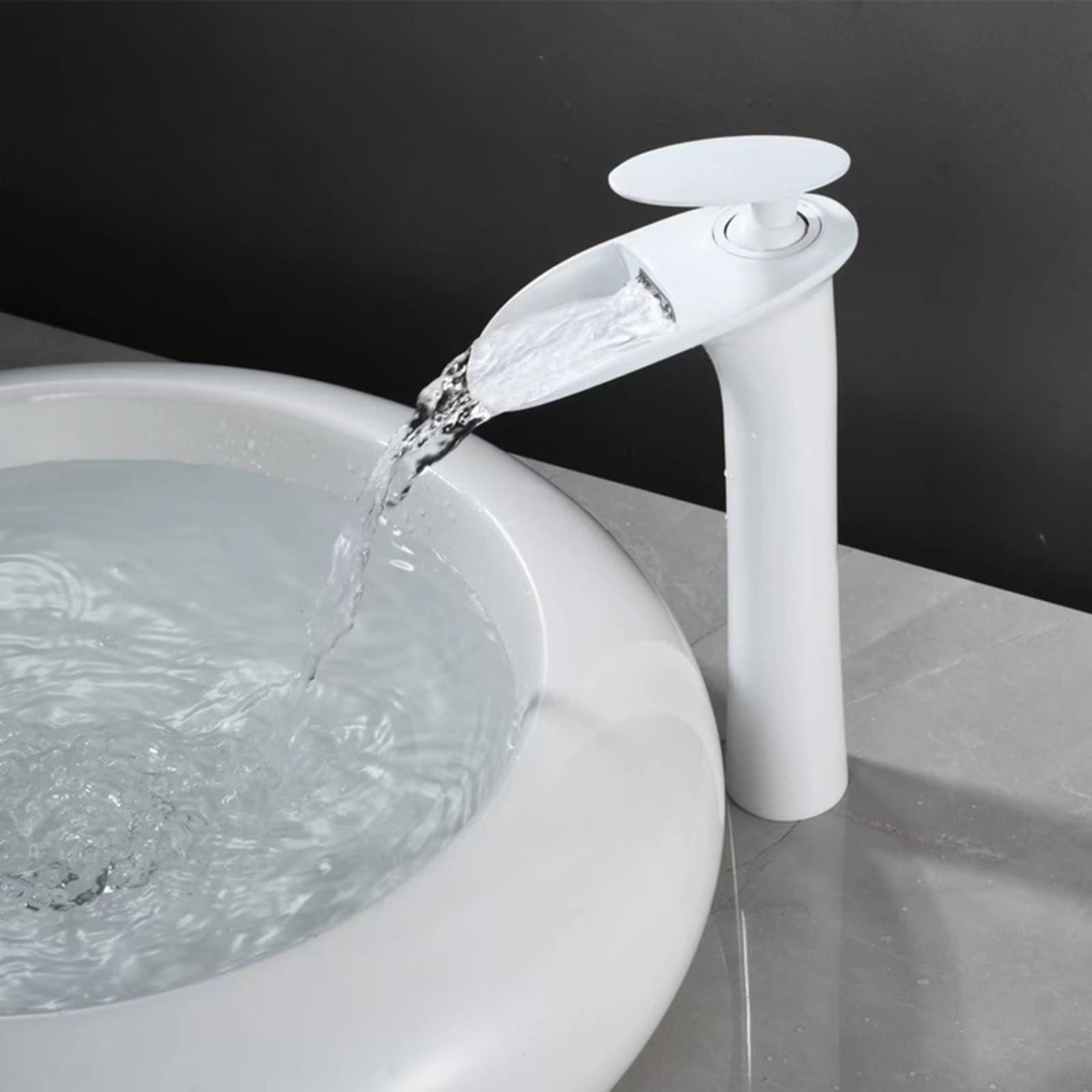 Robinet Lavabo Cascade, Robinet Salle Bain Cascade Avec Bec Hauteur 84 Mm Mitigeur Lavabo Cascade Chaude Et Froide Reglable Mitigeur Salle Bain En Inox 90419387