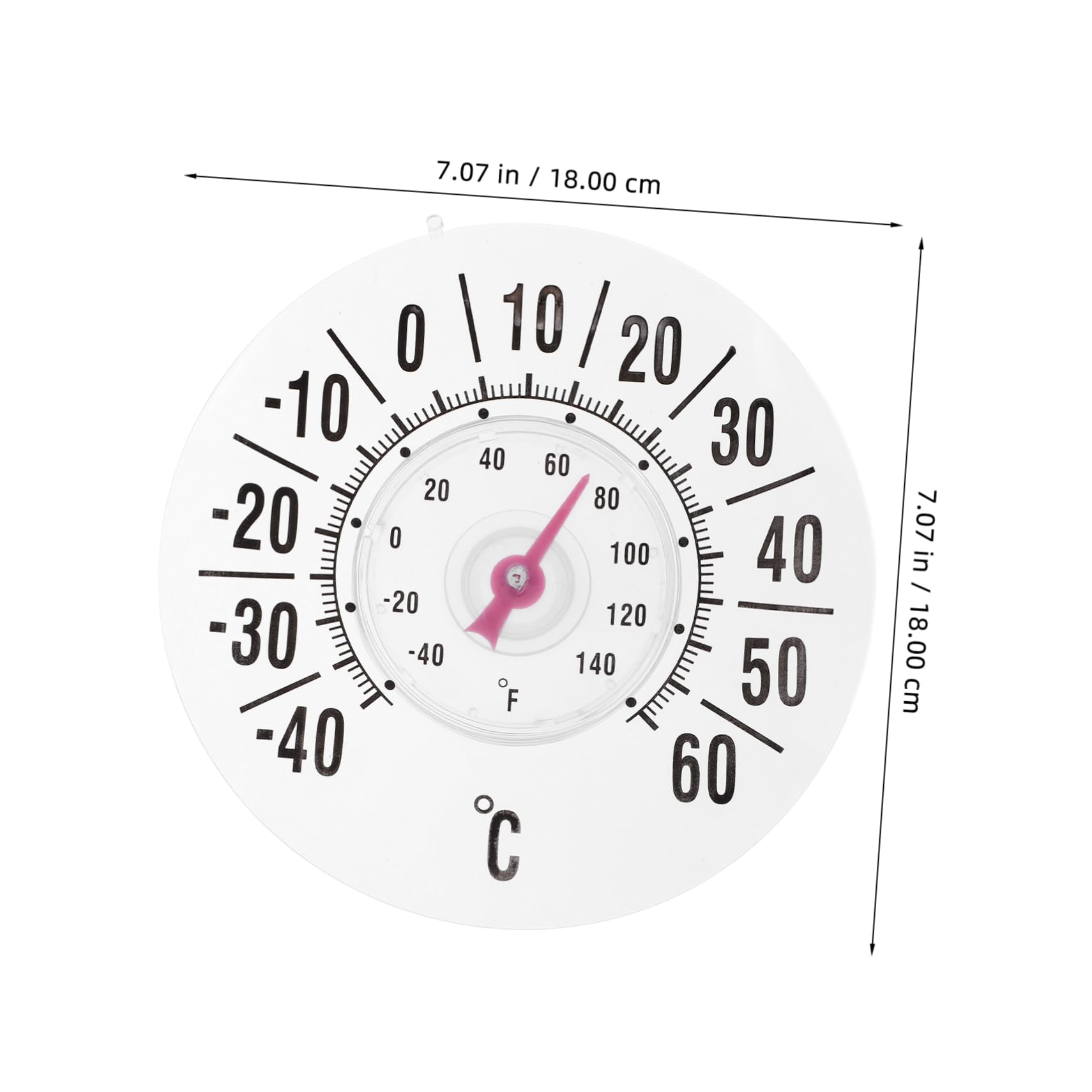 Multi Functional Window Thermometer High Precision Suction Cup Thermometer for Home Greenhouse and Nursery Easy to Read Analog Display for Accurate Temperature