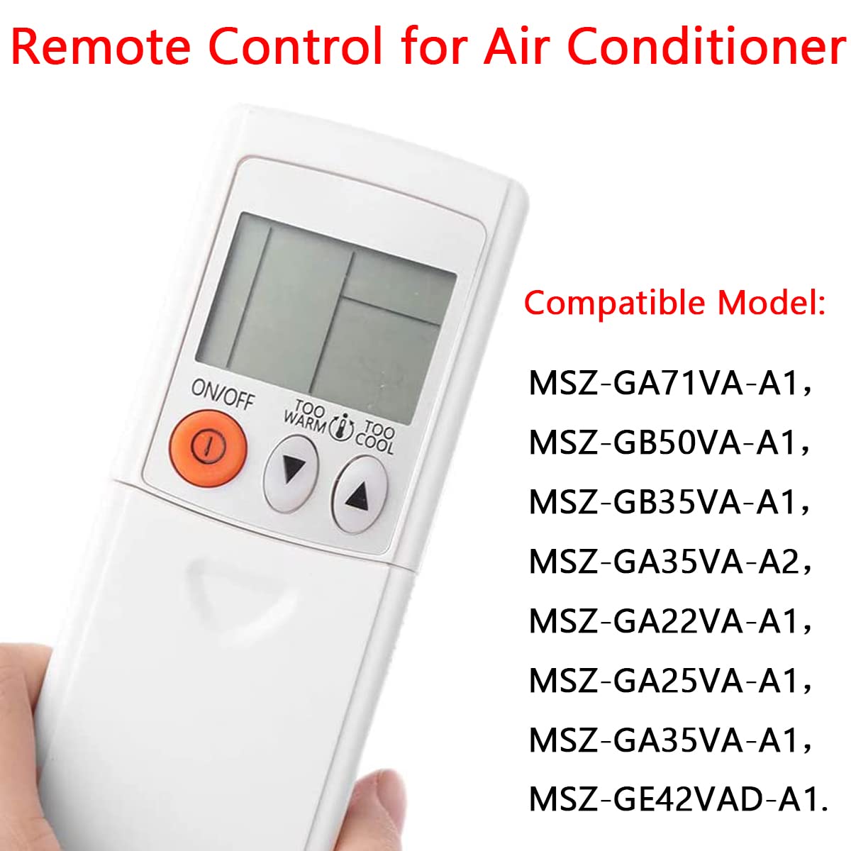 Telecomando Di Ricambio Per Mitsubishi Electric Mr. Slim – Modelli MSZ-FH (Display In °F) – Sostitutivo HVAC
