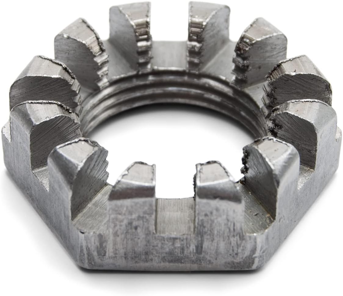 Sturdy Built Trailer Axle Castle Nut 1'14 Thread 12 Slot