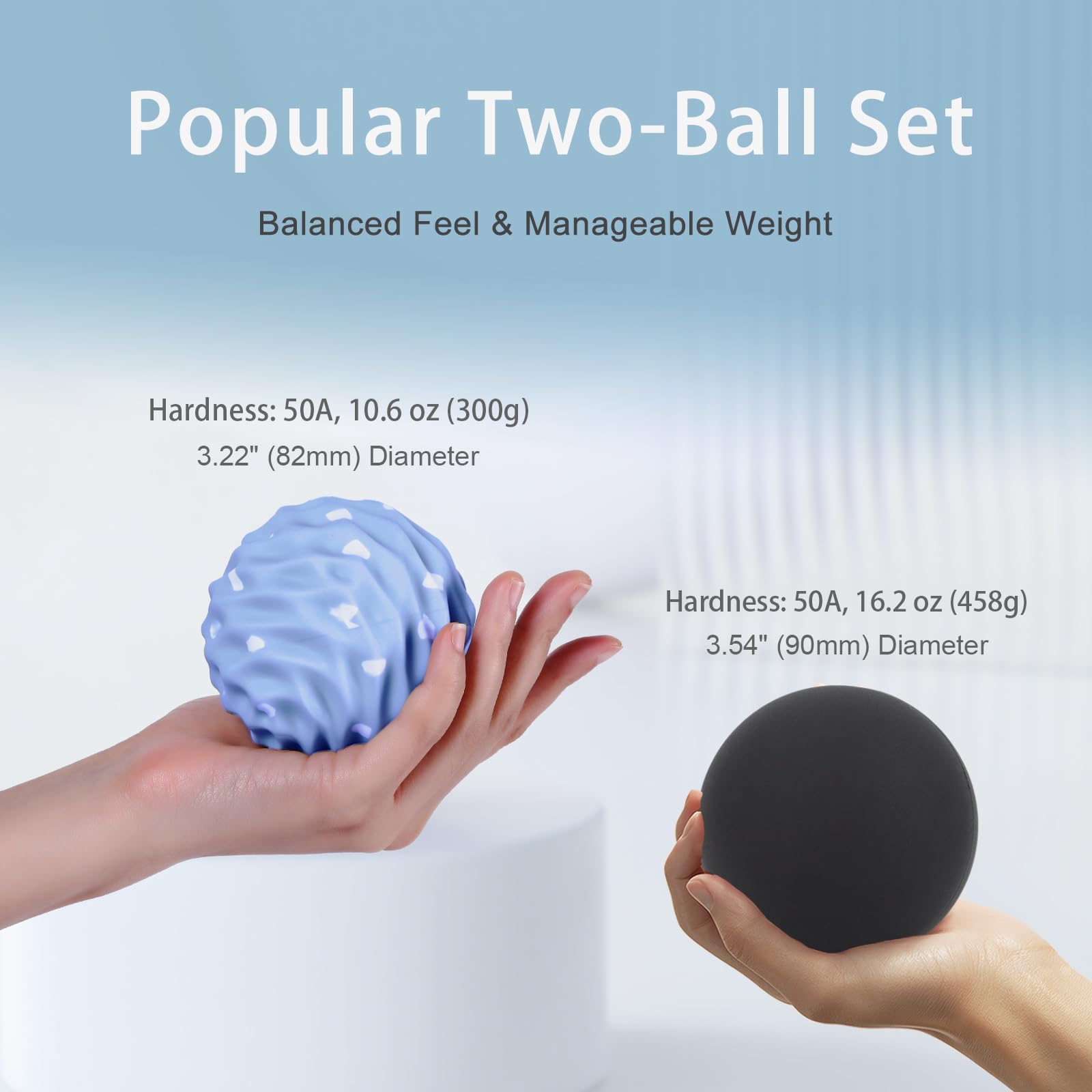 Bolas de silicona grandes para masaje de lacrosse para relajación miofascial, yoga, masaje de tejido profundo, terapia de puntos gatillo, fascitis plantar del pie, dolor de nudos