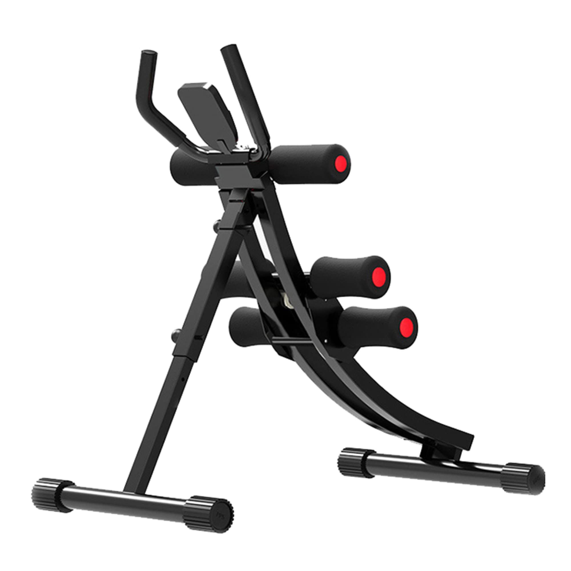 Machine abdominaux AB Coaster avec écran LCD et hauteur réglable pour fitness à la maison