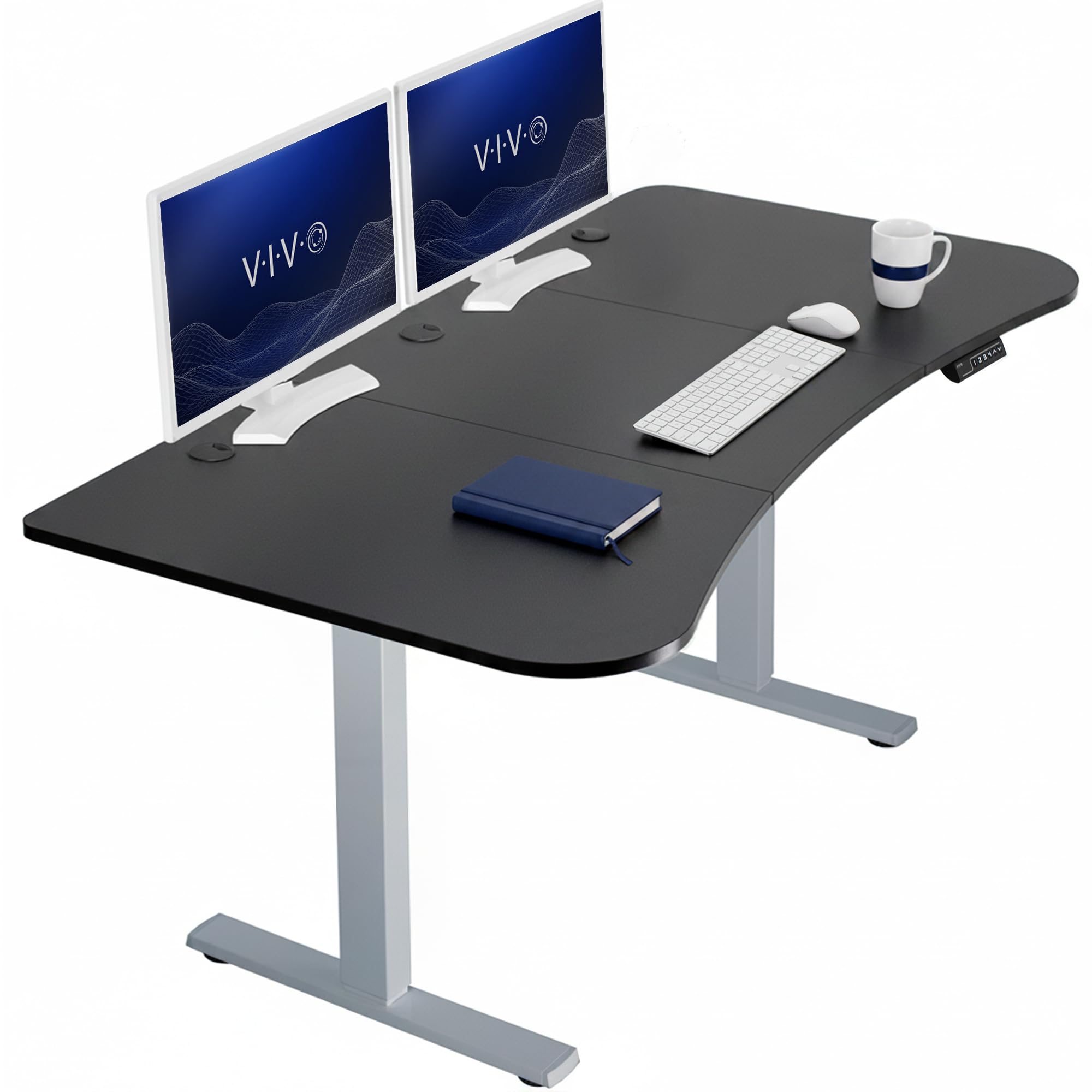 VIVO Black 63 x 32 in Standing Desk, DESK-KIT-1G1B