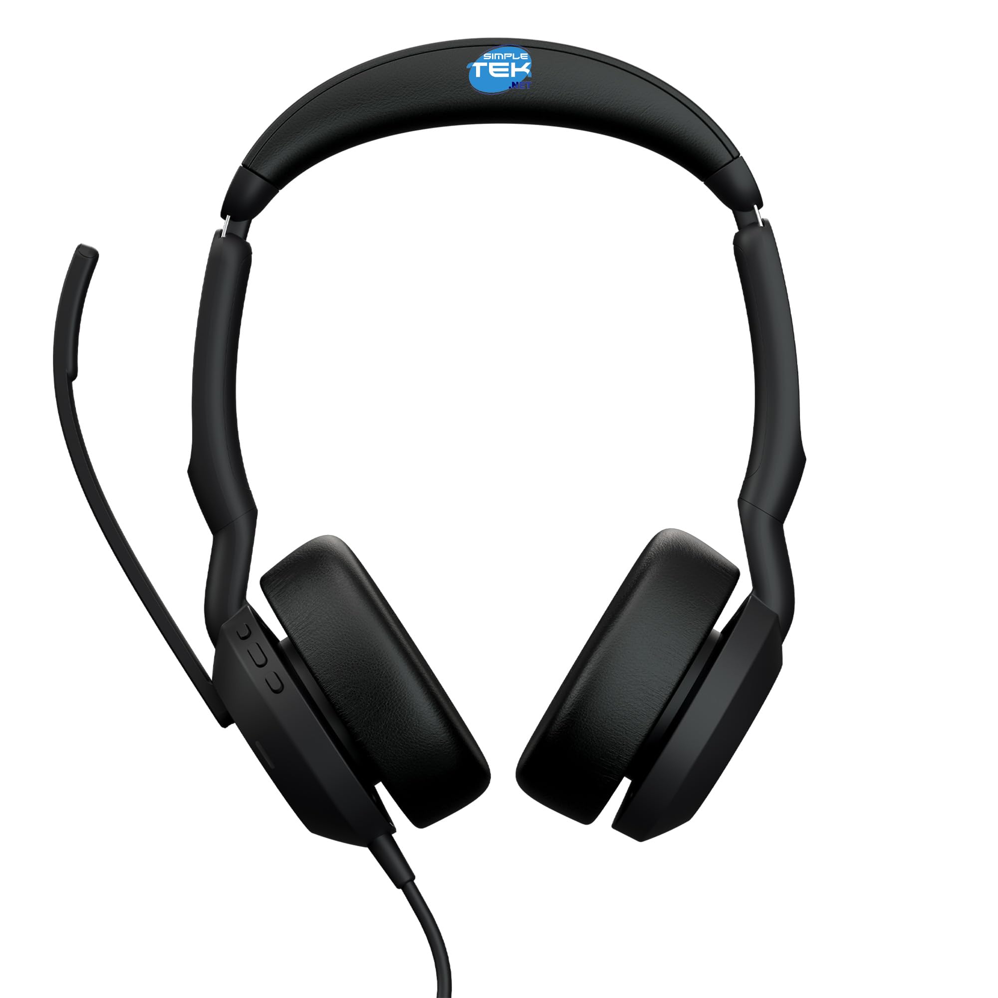 SIMPLETEK - Cuffie Cablate Stereo Professionali MS- Cavo USB-C 1,7m - Bluetooth secondario, microfono noise‑cancelling