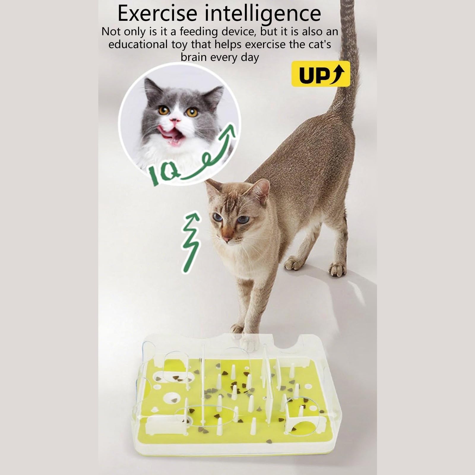 Livelli multipli Gatti Alimentatore lento Puzzle Giocattolo Livelli rimovibili Gioco esercizi mentali l ' eccesso cibo attraverso la simulazione della caccia Puzzle cibo per gatti